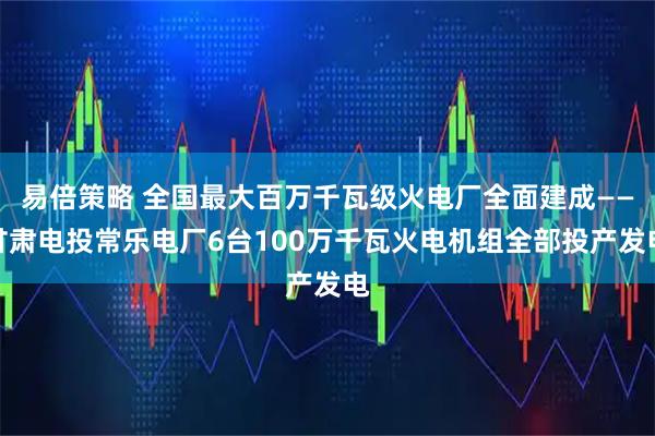 易倍策略 全国最大百万千瓦级火电厂全面建成——甘肃电投常乐电厂6台100万千瓦火电机组全部投产发电